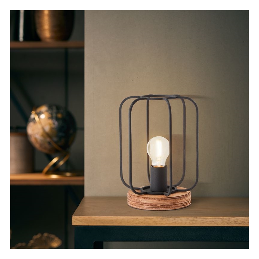 Brilliant - Tafellamp TOSH 1xE27/40W/230V van populierenhout